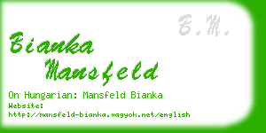 bianka mansfeld business card